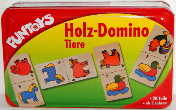 Funtoys Holz-Domino Tiere 28 Teile